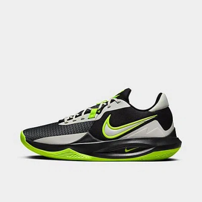 Nike Men's Precision 6 Basketball Shoes In Black/volt/sail
