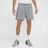 Nike Men's Primary Fleece 7" Dri-fit Uv Unlined Performance Shorts In Grey