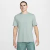 Nike Men's Primary Dri-fit Short-sleeve Versatile Top In Bicoastal/heather/bicoastal