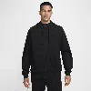 Nike Men's Primary Fleece Dri-fit Uv Full-zip Performance Hoodie In Black/black