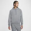 Nike Men's Primary Fleece Dri-fit Uv Pullover Performance Hoodie In Grey