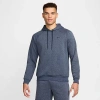 Nike Men's Primary Dri-fit Uv Pullover Versatile Hoodie In Obsidian/heather/obsidian