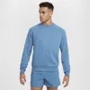 Nike Men's Primary Fleece Dri-fit Uv Performance Crew In Agnstm,agn