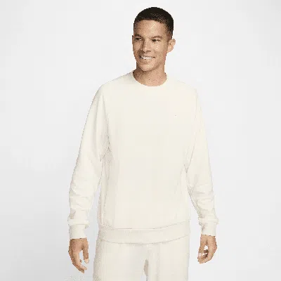 Nike Men's Primary Fleece Dri-fit Uv Performance Crew In Pale Ivory/ Pale Ivory