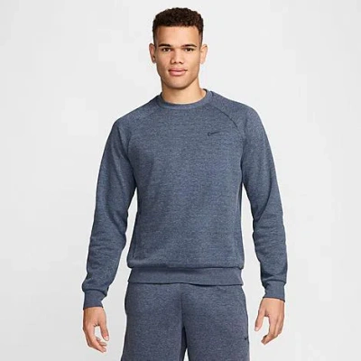 Nike Men's Primary Dri-fit Uv Versatile Crewneck Sweatshirt In Obsidian/heather/obsidian