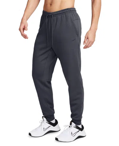 Nike Men's Primary Fleece Dri-fit Uv Performance Jogger Pants In Obsidian/heather/obsidian