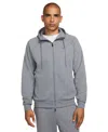 Nike Men's Primary Fleece Dri-fit Uv Full-zip Performance Hoodie In Cool Grey,htr,(cool Grey)