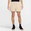 Nike Men's Primary Fleece 7" Dri-fit Uv Unlined Performance Shorts In Desert Khaki