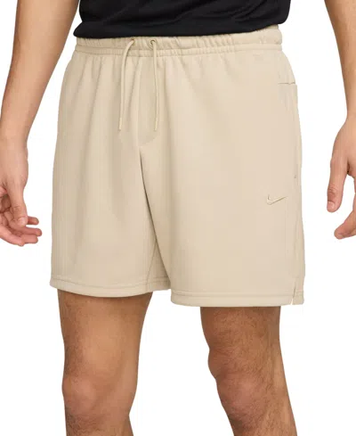 Nike Men's Primary Fleece Dri-fit Relaxed-fit Uv 7" Performance Shorts In Desert Khaki,desert Khaki