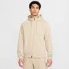 Nike Men's Primary Fleece Dri-fit Uv Full-zip Performance Hoodie In Brown