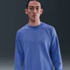 Nike Men's Primary Fleece Dri-fit Uv Performance Crew In Blue