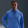 Nike Men's Primary Fleece Dri-fit Uv Pullover Performance Hoodie In Blue