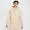 Nike Men's Primary Fleece Dri-fit Uv Pullover Performance Hoodie In Brown