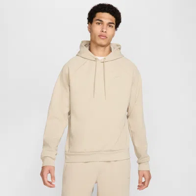 Nike Men's Primary Fleece Dri-fit Uv Pullover Performance Hoodie In Brown