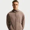 Nike Men's Primary Nanoknit Dri-fit Uv Protection Full-zip Performance Hoodie In Brown