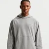 Nike Men's Primary Nanoknit Dri-fit Uv Protection Pullover Performance Hoodie In Gray