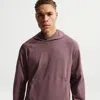 Nike Men's Primary Nanoknit Dri-fit Uv Protection Pullover Performance Hoodie In Purple