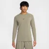 Nike Men's  Pro Dri-fit Slim Long-sleeve Fitness Top In Green