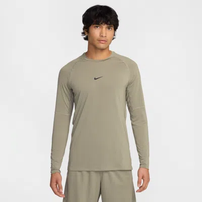 Nike Men's  Pro Dri-fit Slim Long-sleeve Fitness Top In Green
