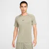 Nike Men's  Pro Dri-fit Slim Short-sleeve Top In Green