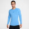 Nike Men's  Pro Dri-fit Tight Long-sleeve Fitness Top In Blue