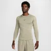 Nike Men's  Pro Dri-fit Tight Long-sleeve Fitness Top In Green
