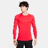 Nike Men's  Pro Dri-fit Tight Long-sleeve Fitness Top In Red