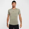 Nike Men's  Pro Dri-fit Tight Short-sleeve Fitness Top In Green