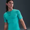 Nike Men's  Pro Dri-fit Tight Short-sleeve Fitness Top In Green