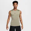 Nike Men's  Pro Dri-fit Tight Sleeveless Fitness Top In Green