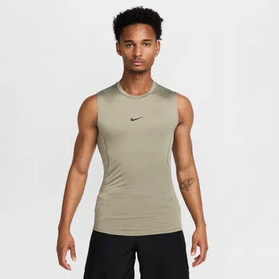 Nike Men's  Pro Dri-fit Tight Sleeveless Fitness Top In Green