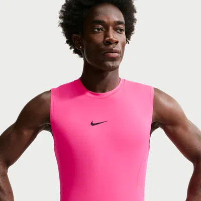 Nike Men's  Pro Dri-fit Tight Sleeveless Fitness Top In Pink