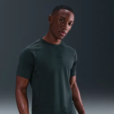 Nike Men's  Pro Training Dri-fit Short-sleeve Top In Green