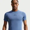 Nike Men's  Pro Training Dri-fit Short-sleeve Top In Blue