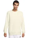 Nike Men's Pullover Fleece Crewneck Logo Sweatshirt In Sail,white
