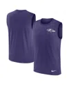 Nike Men's Purple Baltimore Ravens Muscle Tank Top In Purple