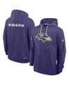 Nike Baltimore Ravens Initial Home Sideline  Men's Dri-fit Nfl Pullover Hoodie In Purple
