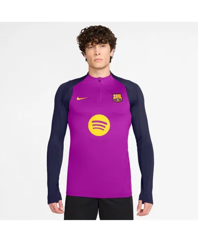 Nike Men's Purple Barcelona 2025/26 Strike Drill Quarter-zip Long Sleeve Performance Sweatshirt