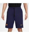 Nike Men's Purple Barcelona Tech Fleece Shorts In Blue