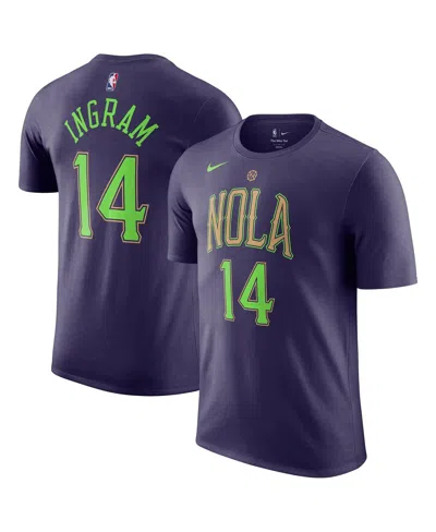 Nike Men's Purple Brandon Ingram New Orleans Pelicans 2024/25 City Edition Name Number T-shirt