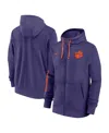 Nike Clemson Tigers Sideline Team Issue  Men's College Full-zip Hoodie In Purple