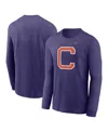 Nike Clemson Tigers Alternate Logo  Men's College Long-sleeve T-shirt In Purple