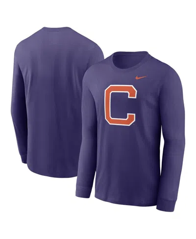 NIKE MEN'S PURPLE CLEMSON TIGERS ALTERNATE LOGO LONG SLEEVE T-SHIRT