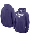Nike Men's Purple Kansas State Wildcats 2025 Sideline Performance Pullover Hoodie In Blue