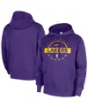 Nike Men's Purple Los Angeles Lakers 2025/26 Authentic Practice Club Pullover Hoodie In Purple