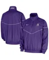Nike Men's Purple Los Angeles Lakers Courtside Windrunner Woven Half-zip Jacket In Purple