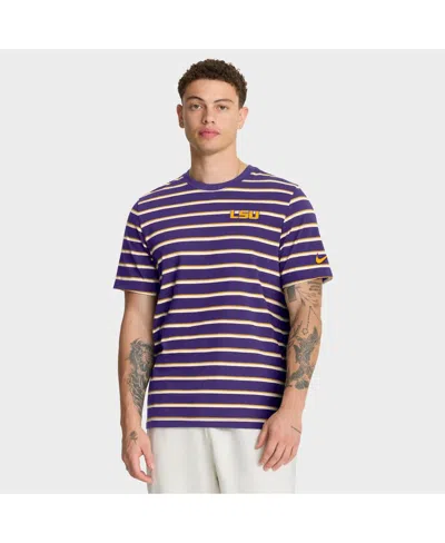 Nike Purple Lsu Tigers Athletic Prep Legacy Summit Stripe T-shirt In Blue