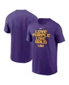 Nike Men's Purple Lsu Tigers Local Campus T-shirt In Purple