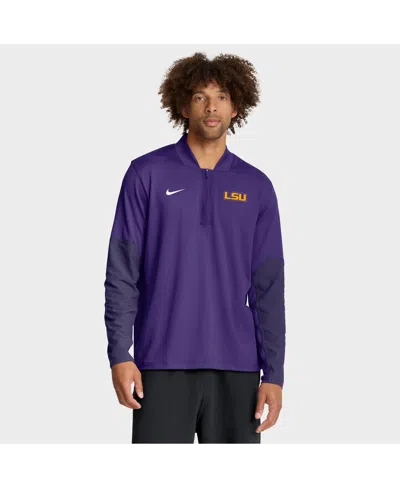 Nike Men's Purple Lsu Tigers One Goal Performance Half-zip Pullover Sweatshirt
