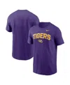 Nike Purple Lsu Tigers Primetime Arch Stack T-shirt